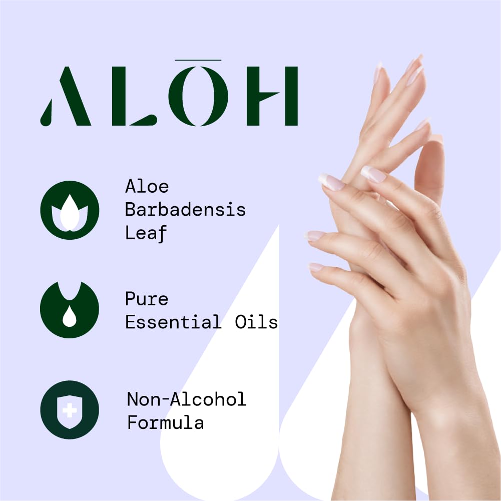 ALŌH Sweet Orange Bergamot + Aloe Sanitizing Hand Wipes - Clean Hands, Clear Mind - On The Go Hand Sanitizing Wipes for Kids and Adults - Travel Size 3 Pack 20ct Wipes (60 wipes)