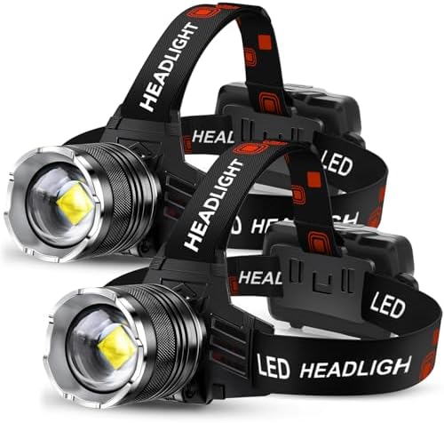 AKNEAR LED Rechargeable Super Bright Headlamp, 99000 High Lumens Head lamp