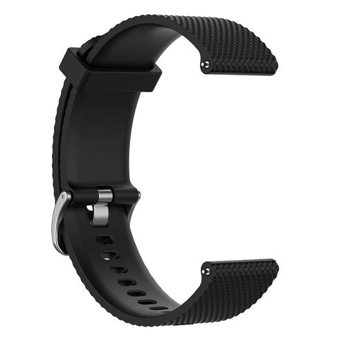 AWADUO For Garmin Venu Replacement Band, 20mm Replacement Silicone Wrist Band Strap For Garmin Venu and Garmin Vivoactive 3/3 Music(Silicone Black)