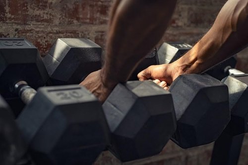 Fitvids Premium Hex Dumbbells - 45LB Rubber Encased Weight Pair for Strength Training