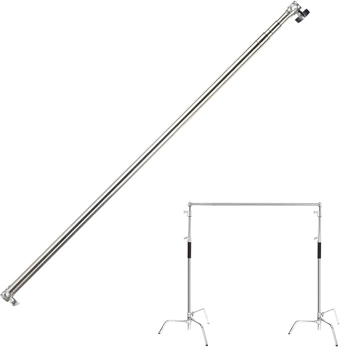 Pro Stainless Steel Telescopic Backdrop Crossbar Max Length 10 ft/3m Adjustable