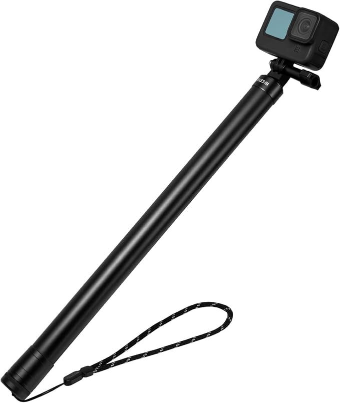 Long Selfie Stick Pole, Extension Carbon Fiber Waterproof Dive Monopod