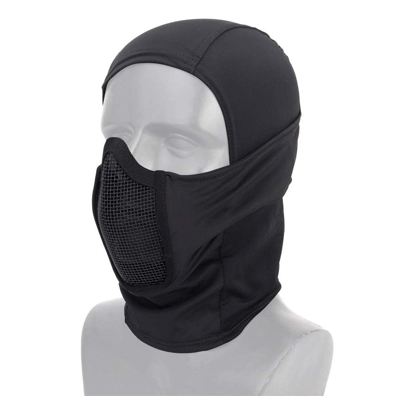 Tactical Full Face Mask Balaclava Cap Motorcycle Army Airsoft Paintball Headgear Metal Mesh Hunting Protective Mask
