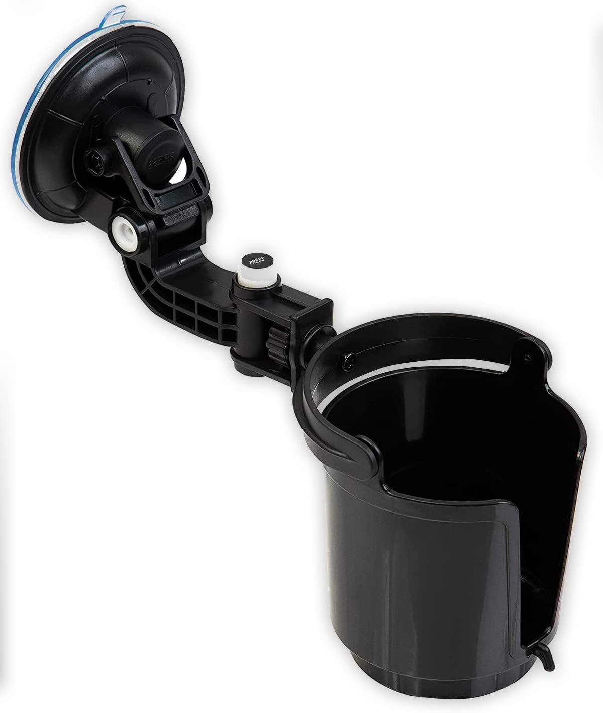 VaygWay Recessed Folding Cup Drink Holder- Premium Quality Folding Console Bottle Car Can Holder- Black Vehicle Adjustable Drink Cup Holder (Black 1 Pack)