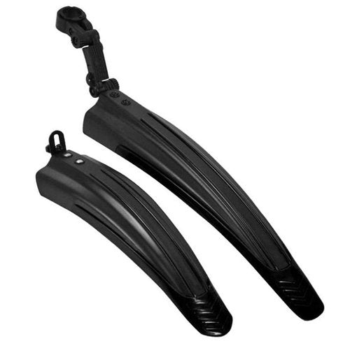 Free-fly Adjustable Road Mountain Bike Bicycle Cycling Tire Front/Rear Mud Guards Mudguard Fenders Set (Black)