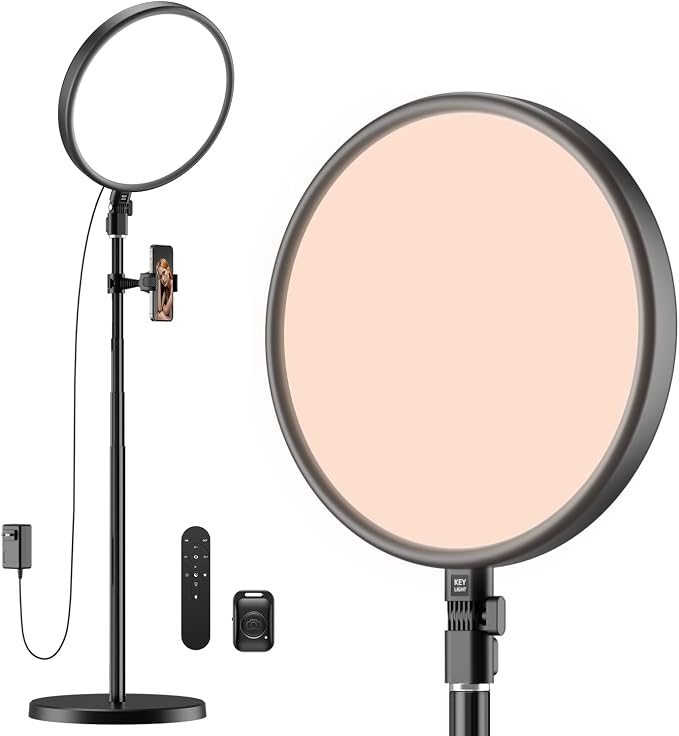 TODI Large Ring Light with 79" Stand, 6500K Full-Screen Selfie Ring Light with