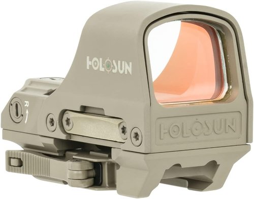 Holosun 510C Multi-Reticle Reflex Sight - 2 MOA Dot & 65 MOA Circle - Solar FailSafe & Shake-Awake, Red/Green