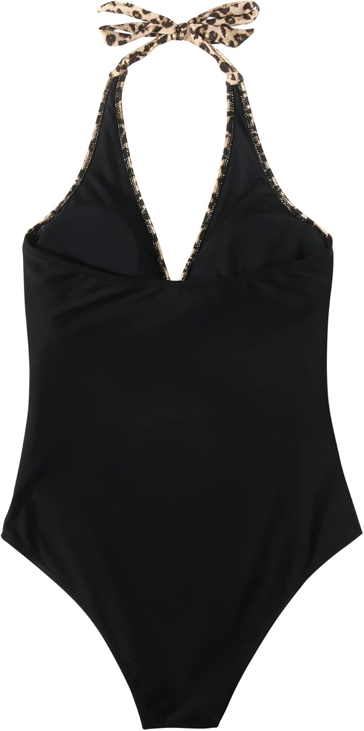 SUUKSESS Sexy Tummy Control One-Piece Swimsuit - Halter Push-Up Design for Flattering Fit
