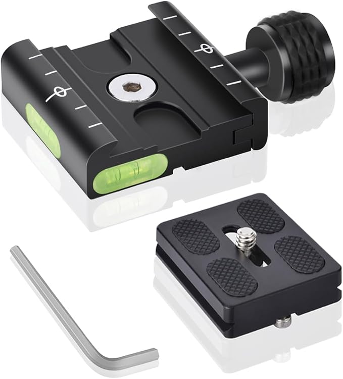 UTEBIT 50mm Arca Swiss Quick Release Plate, Aluminum QR Clamp Adapter Set