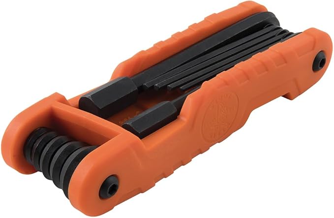 Klein Tools 70553 3-Piece Pro Folding Hex Key Set, Metric, SAE, Torx Sizes, 31 Keys, Industrial Strength Heat Treated Alloy Steel
