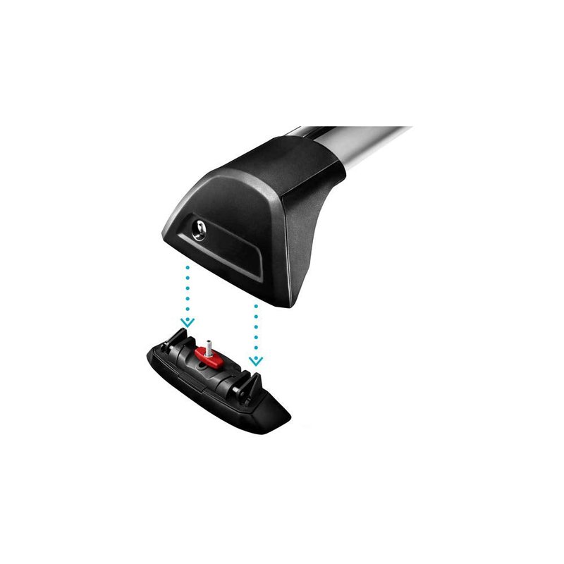 YAKIMA, FlushBar Crossbar with Integrated Towers for Roof Rack Systems (1 Bar), Silver, X-Small