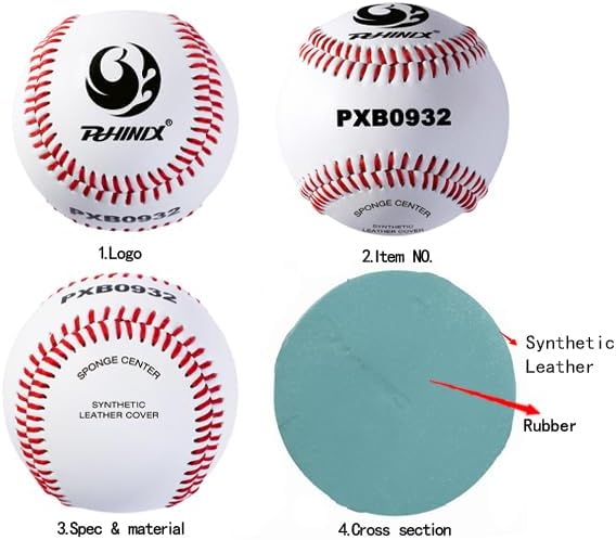 PHINIX Soft Cushioned Baseball - Safe Indoor & Outdoor Training Ball | Perfect for All Skill Levels
