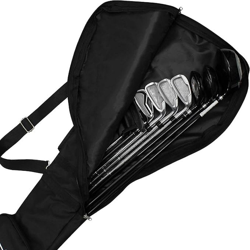 Scott Edward Foldable Golf Club Carry Bag, Portable Sunday Pencil Bag, Lightweight Waterproof Training Case, Holds 7-12 Clubs