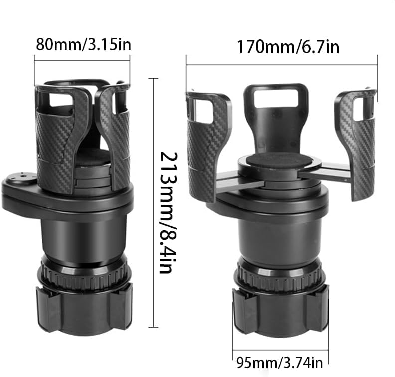 Car Cup Holder Expander for VW New Beetle (1998-2010), Dual Cup Holder Organizer Automotive Drink Holder Adapter Robust Interior Accessories