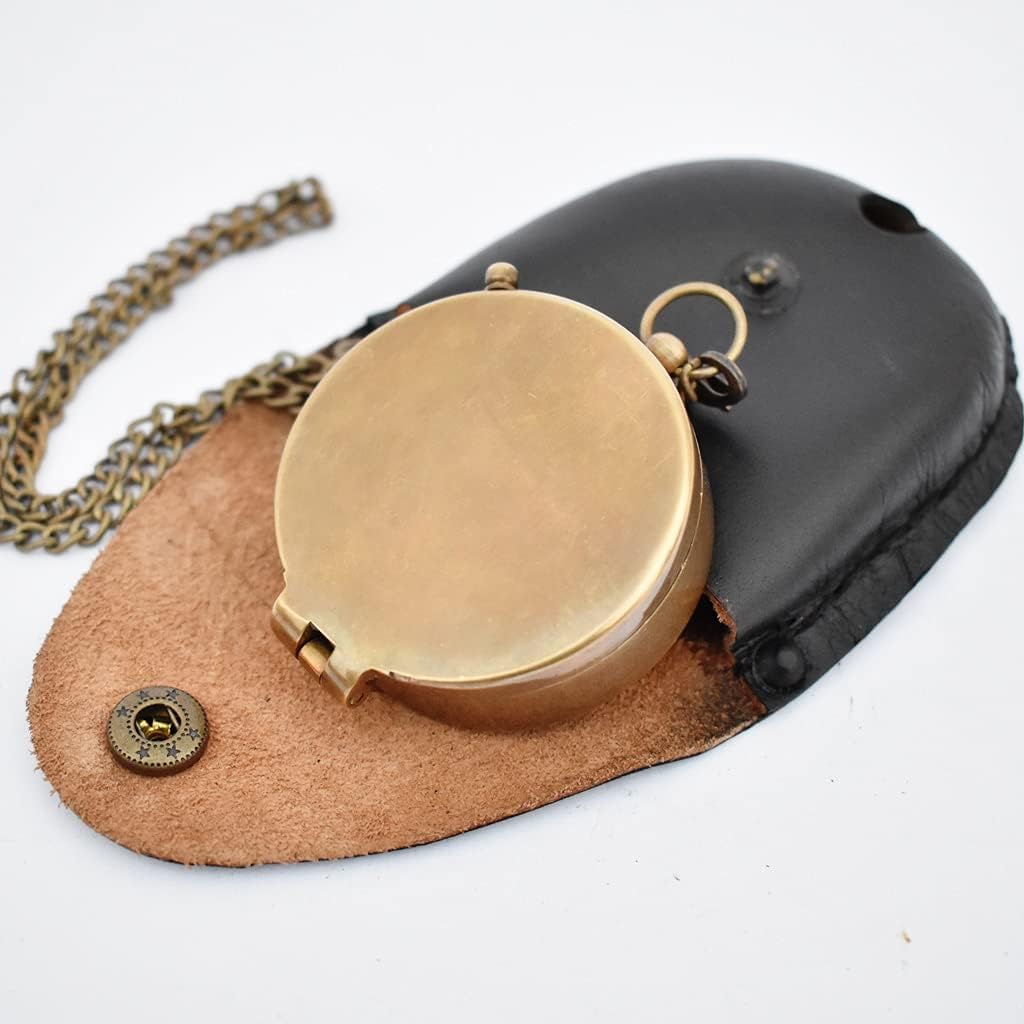 Trust In The Lord Engraved Compass - Inspirational Graduation Gift with Stamped Leather Case | Camping & Boating Essential