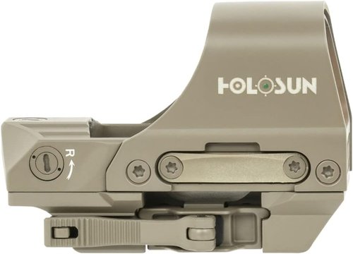 Holosun 510C Multi-Reticle Reflex Sight - 2 MOA Dot & 65 MOA Circle - Solar FailSafe & Shake-Awake, Red/Green