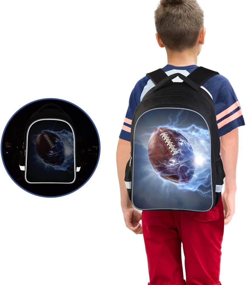 Skiennix Luminous 3D Print School Backpack - Large Capacity & Lightweight Design for Kids