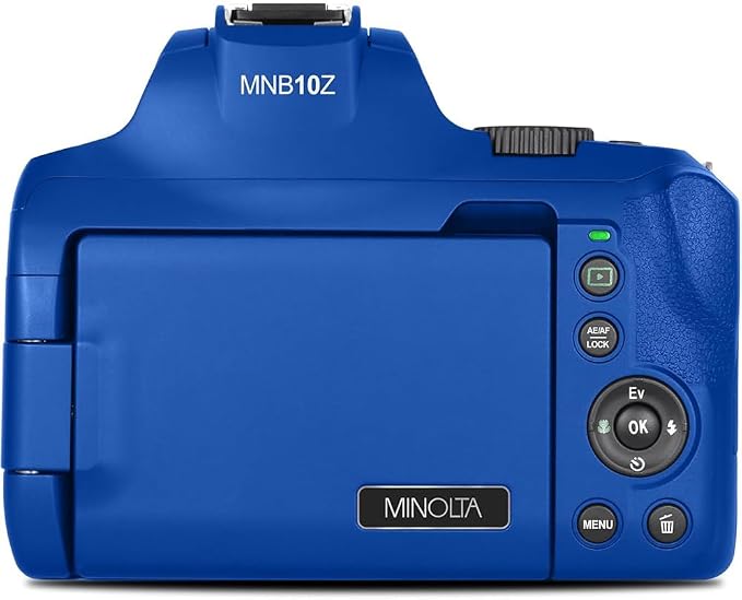 Minolta 64MP Auto Focus Digital Camera 10x Optical Zoom 4K Ultra HD Video Blue