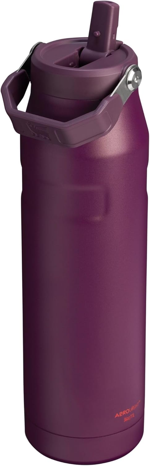 Stanley IceFlow 2.0 Water Bottle - 36 OZ Insulated Stainless Steel | Lightweight, Leak-Resistant & BPA-Free | Plum