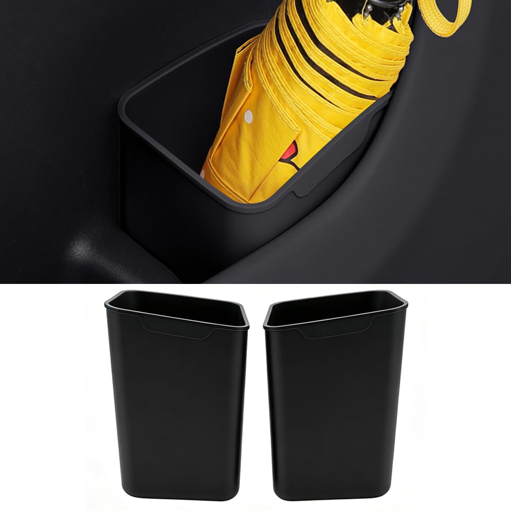 2 Pack Univerval Car Door Trash Can, TPE Car Garbage Bin For Tesla Toyota