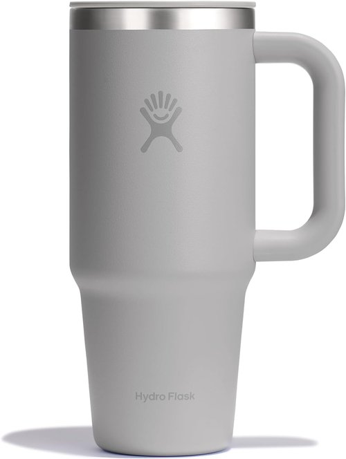 Hydro Flask Coffee Travel Tumbler Mug - Insulated Stainless Steel, Leak-Resistant 24 Oz Birch Gray