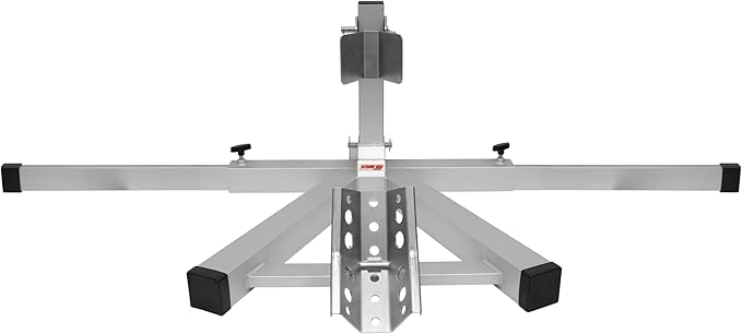 Extreme Max 5001.5975 Pro Series Aluminum Lightweight Heavy-Duty No Drill Adjustable Motorcycle Wheel Chock for Trailer, Garage, or Truck – Fits Tires 15" to 22"