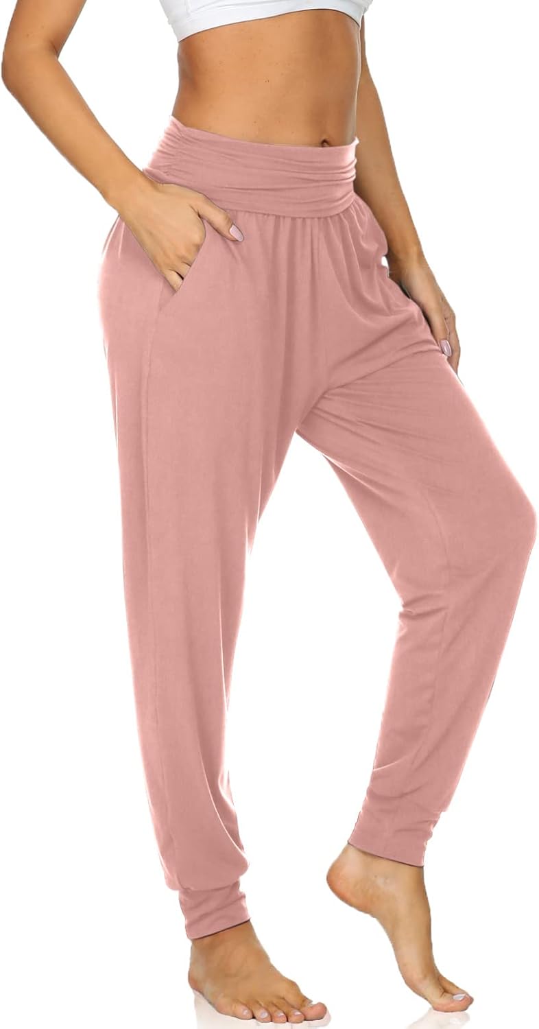 UEU Women's Cozy Yoga Joggers - Comfy Loose Workout Sweatpants with Pockets | Perfect for Lounging
