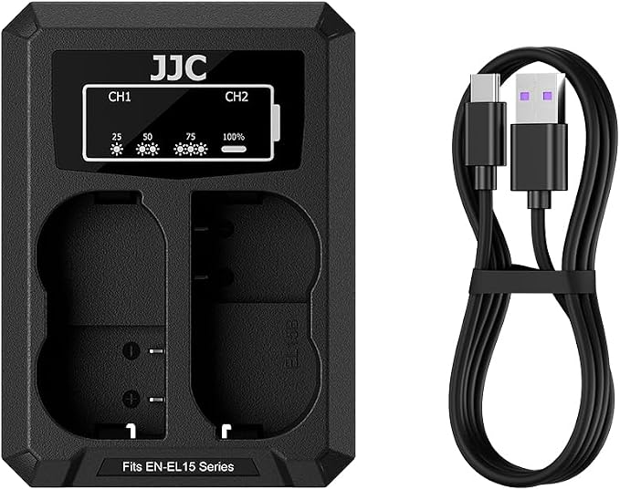 JJC EN-EL15 Battery Charger USB Dual Slot