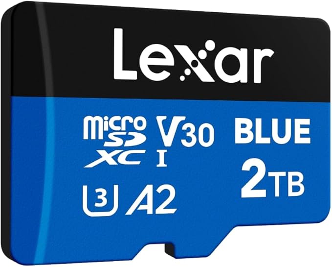 Lexar 2TB Blue Micro SD Card Up to 160MB/s, microSDXC UHS-I Memory Card