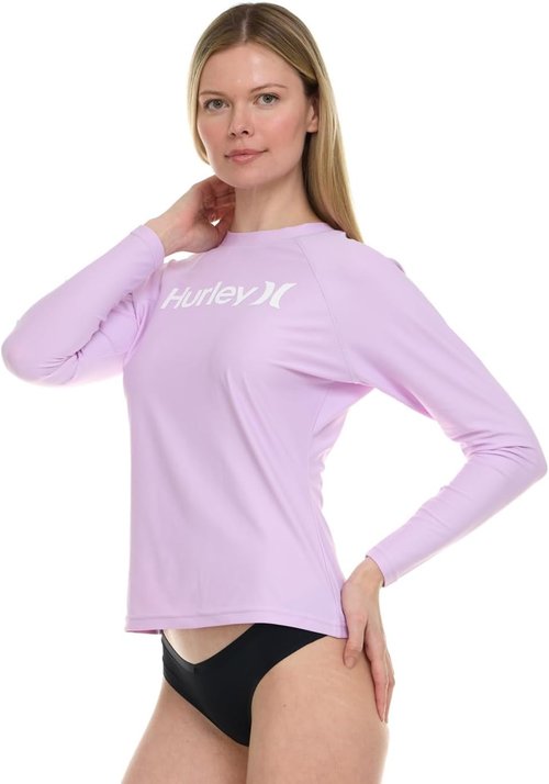 Hurley Women's Rash Guard - Long Sleeve Swim Shirt with UPF 50+ UV Protection | Stylish & Comfortable