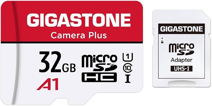 GIGASTONE Micro SD Card 32GB, Camera Plus, MicroSDHC Memory Card