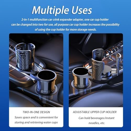 2 in 1 Car Cup Holder Expander for Tesla Model Y/X