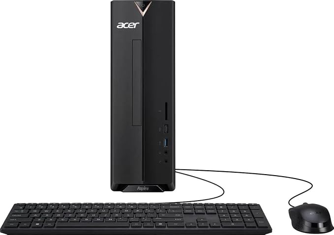 Acer Aspire SFF 8L Desktop Computer | Intel Multi-Core CPU | 32GB DDR4 RAM, 1TB SSD | WiFi 6E | Intel UHD Graphic | Wired Keyboard & Mouse, Lifetime Office 365 for The Web