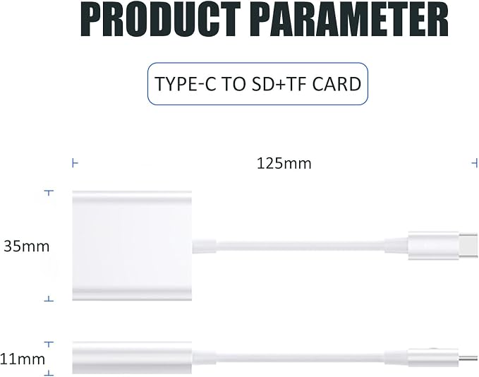 USB C SD Card Reader, Type C SD Card Reader, Supports SD and MicroSD Memory