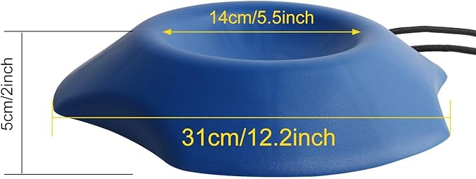Visible Blue Trailer Stopper Tongue Jack Wheel Dock Chock Stabilizer Prevents Trailer Jack Wheels from Sinking into Sand Grass Mud Supports 4400lbs - Easy to Position w Rope Handle