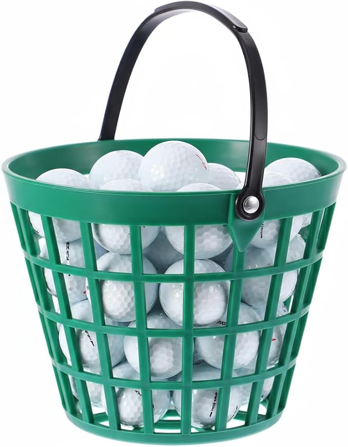BESPORTBLE Plastic Golf Ball Basket Golf Ball Container with Handle Wire Ball Container for 25 Balls Outdoor