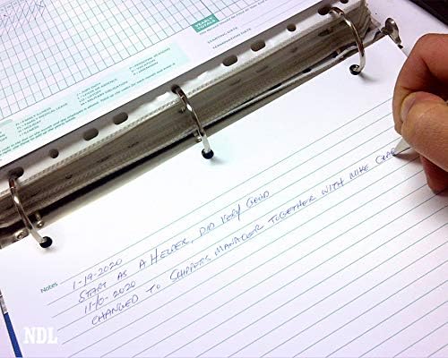 NextDayLabels - Employee Daily Attendance History Records, Letter Size Cards
