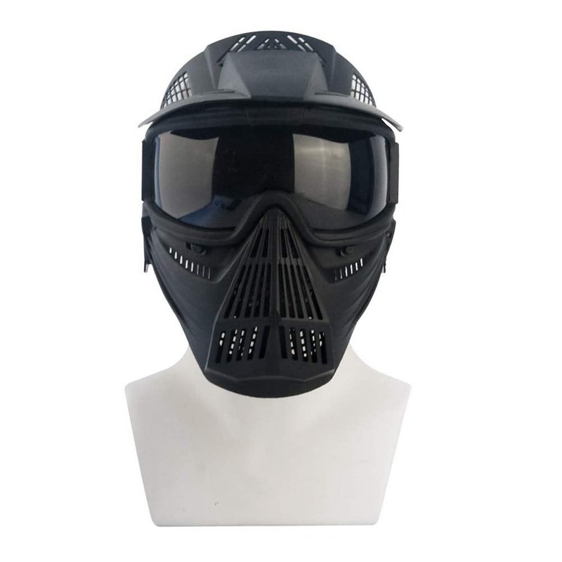 Tactical Mask Airsoft Masks, for Airsoft BB Hunting, CS Game Full Face Tactical Gear, Impact Resistant with Goggles, Motocross Skiing Outdoor Activities