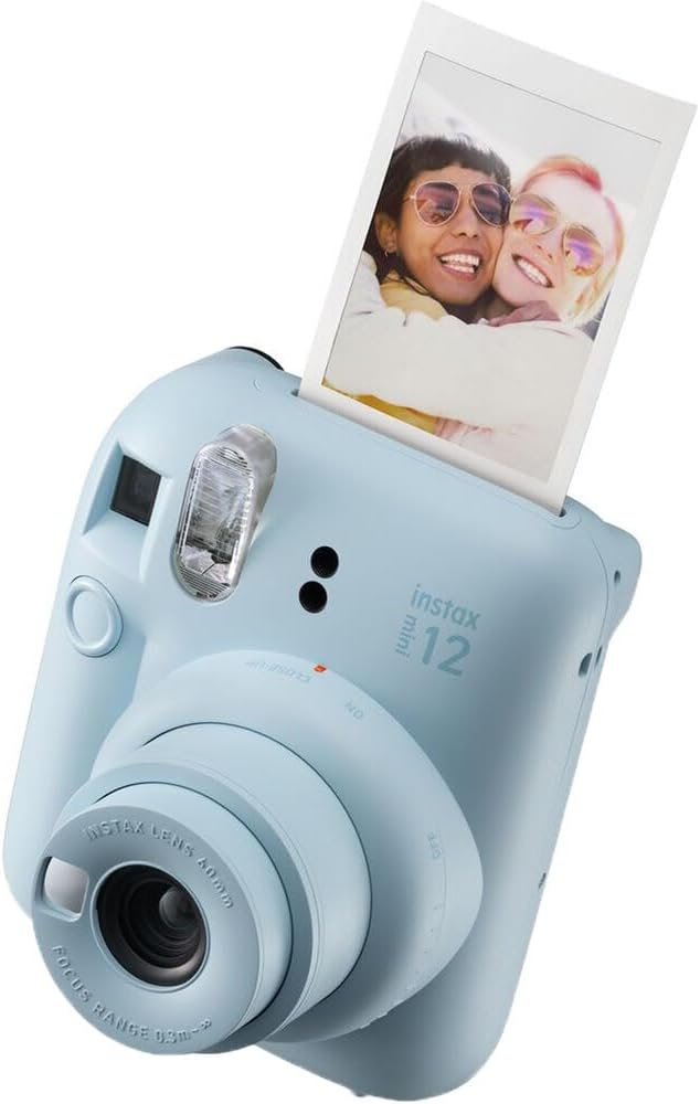 FUJIFILM INSTAX Mini 12 Instant Film Camera | Pastel Blue Bundled