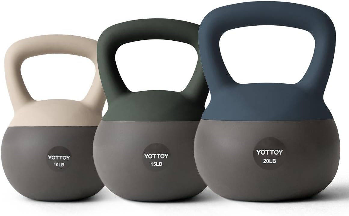 YOTTOY Soft Kettlebell Set - Cushioned Base & Wide Handle for Strength Training | Ideal for All Levels