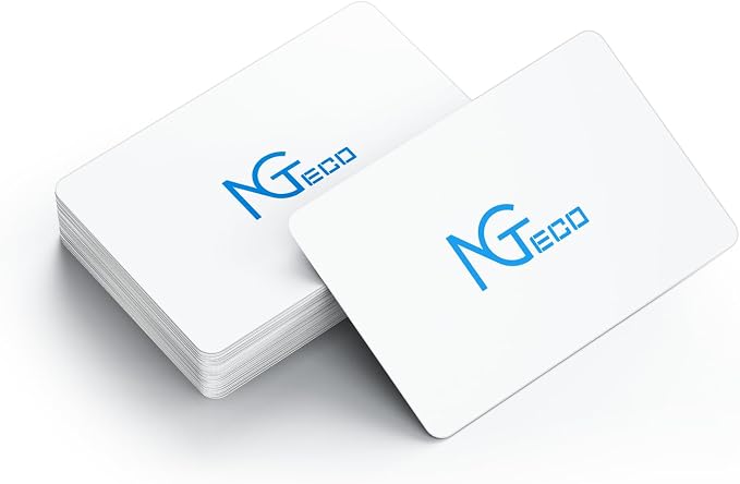NGTeco Smart Time Card PVC Employee ID Card MB1, TC7 Time Clocks, Waterproof &