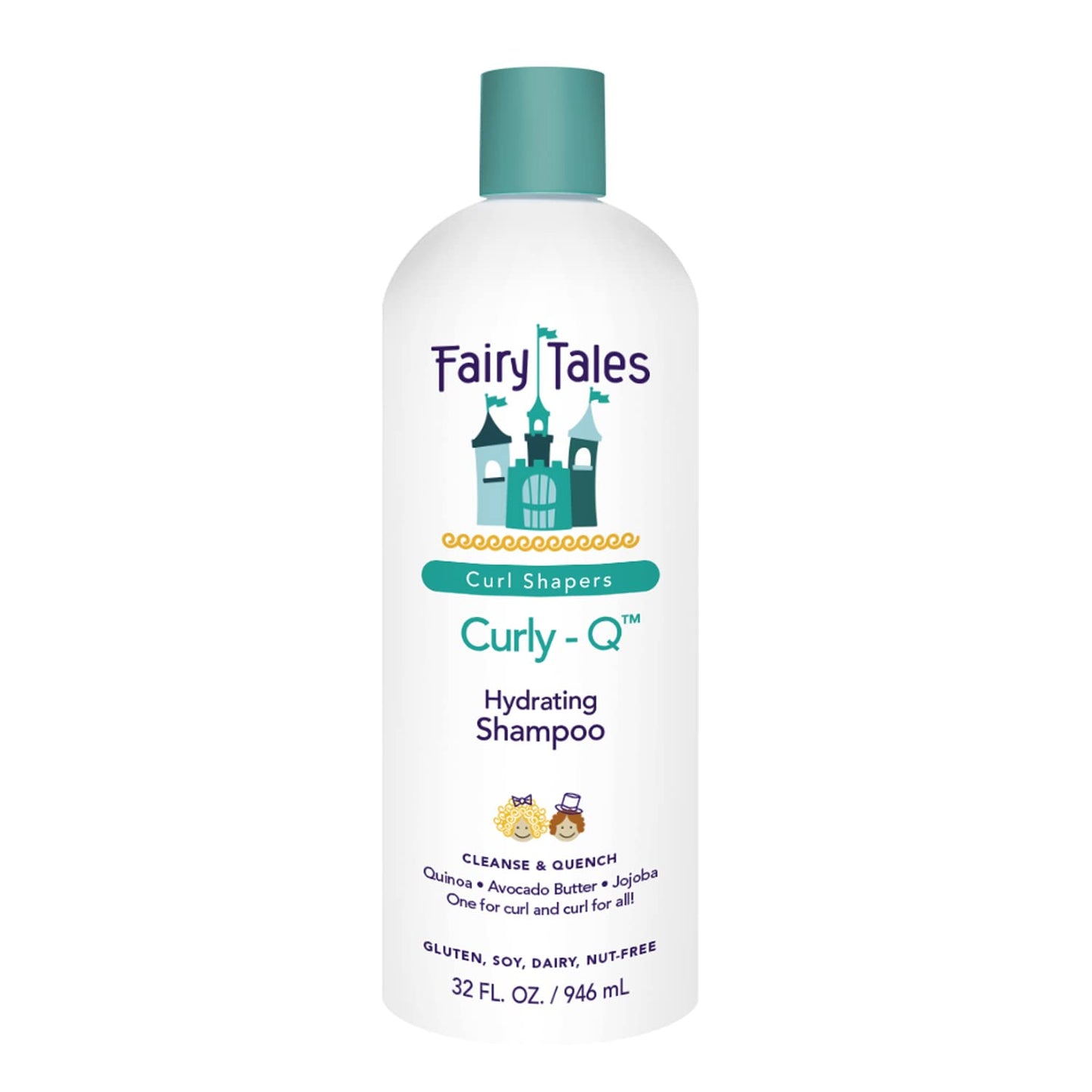 Fairy Tales Curly Q Kids Shampoo - Hydrating For Curly And Multicultural Hair, All Curl Types - Paraben, Sulfate, Gluten, And Nu