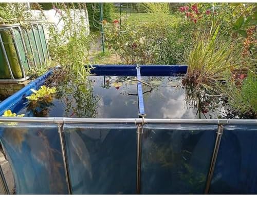 Flexible PVC Fish Breeding Water Tank with Steel Frame, 50x40x30cm Clear Viewing Pool for Aquatic Pets, Easily Assembled Backyard Pond Liner