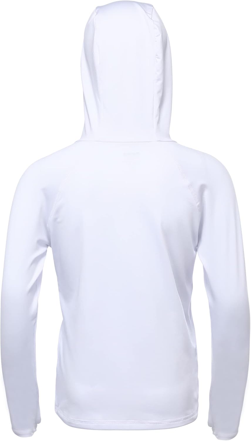 Skiennix Kids Fishing Shirts - Lightweight UV Protection Long Sleeve Hoodies for Boys | White