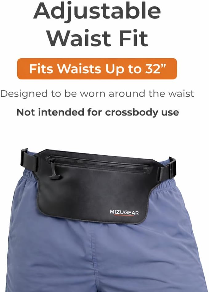 Waterproof Fanny Pack - Submersible Waist Bag for Swimming, Snorkeling & Boating | Fits Waists Up to 32”