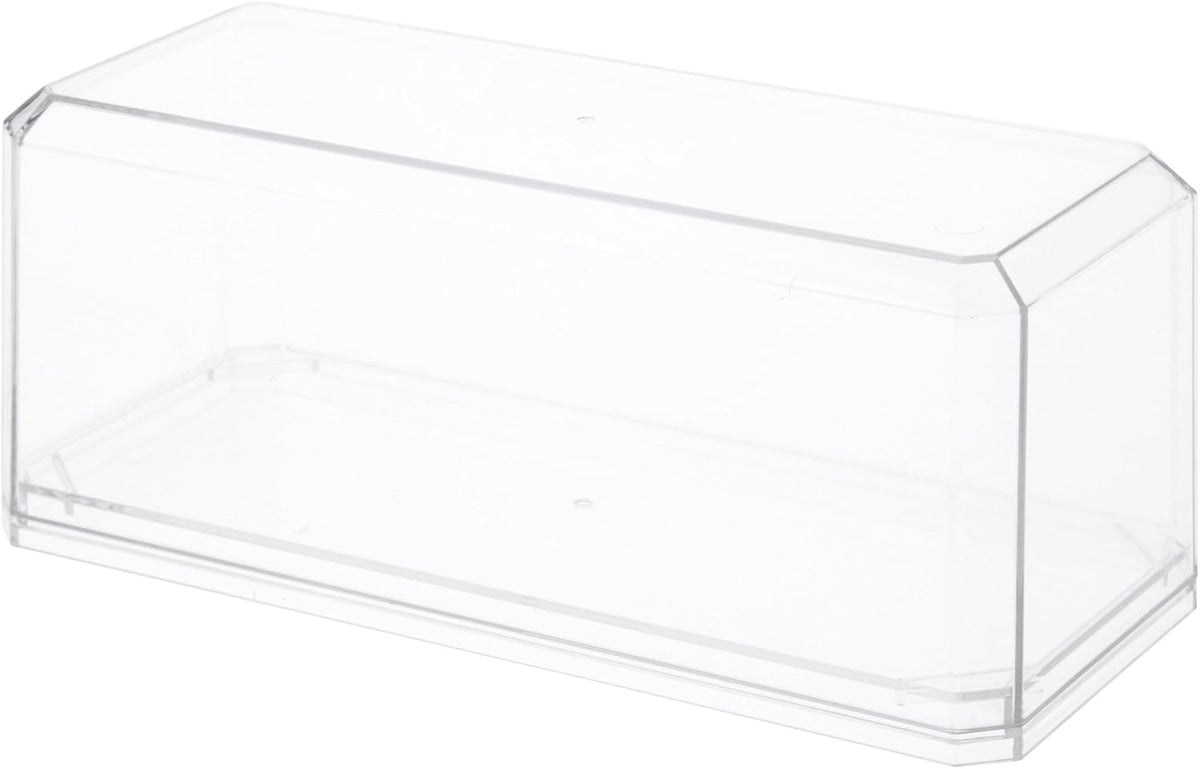 Pioneer Plastics 143C-BB-UV Clear Plastic Display Case with Black Base for 1:43 Scale Cars (UV Resistant), 6.125" W x 2.625" D x 2.25" H