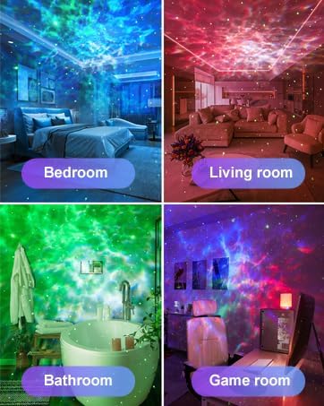 One Fire Galaxy Projector Star Projector Teen Girl Gifts for Boys Gift Ideas Women Gifts Birthday Gifts 360 Effects Northern Lights Night Light Projector Lava Lamp 15 White Noise+Bluetooth Room Decor