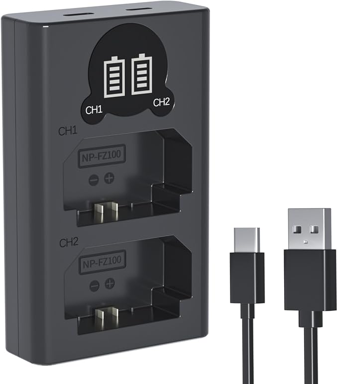 LP NP-FZ100 Camera Battery Charger, Dual USB Charger
