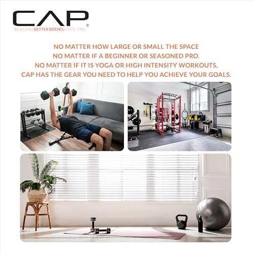 CAP Barbell 190 lb Competition Olympic Plate Set with Compact Plate Rack & Barbell Storage | 4 Weight Posts + 2 Barbell Holders