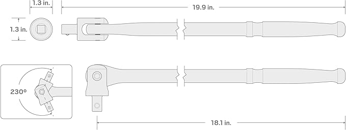 TEKTON 1/2 Inch Drive x 18 Inch Breaker Bar | SBH00218